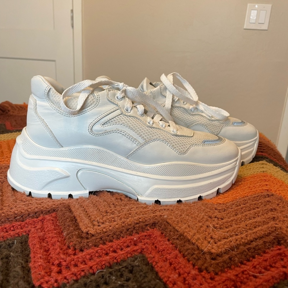 Prada Signature Logo Leather Chunky Sneakers, 9.5 - Picture 3 of 12